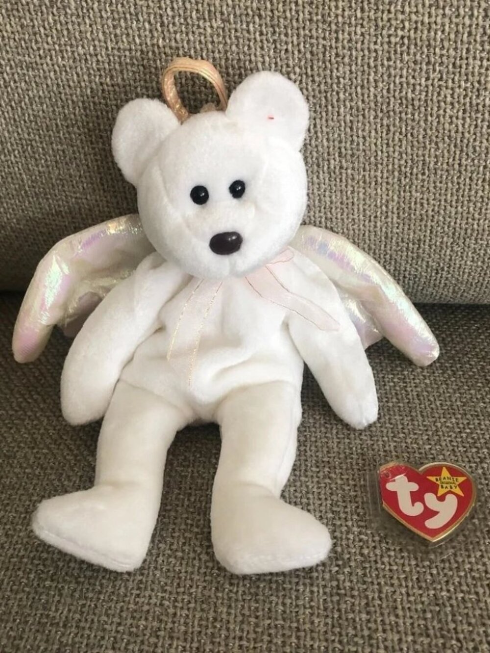 Ty Beanie Baby - Halo Bear - Brown Nose - 1998